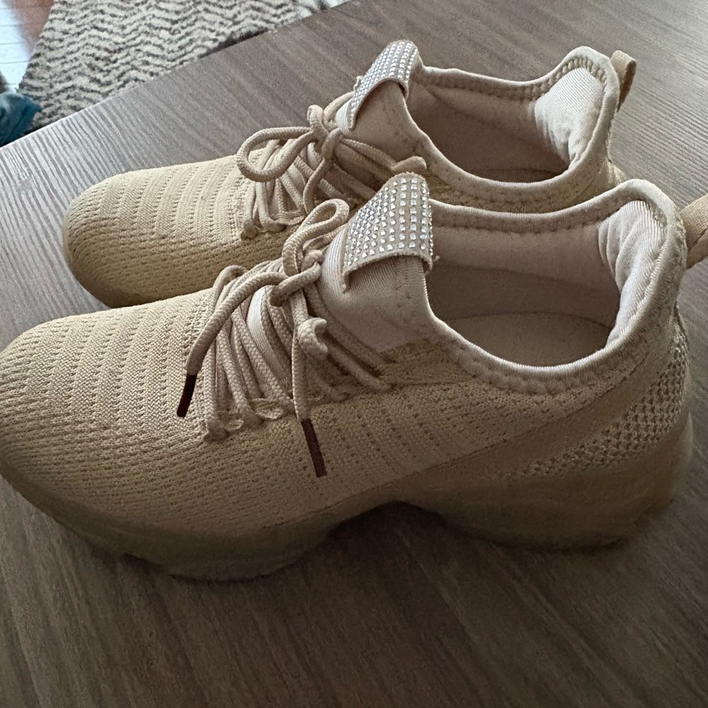 T.J.Maxx Women's Beige Knit Sneakers